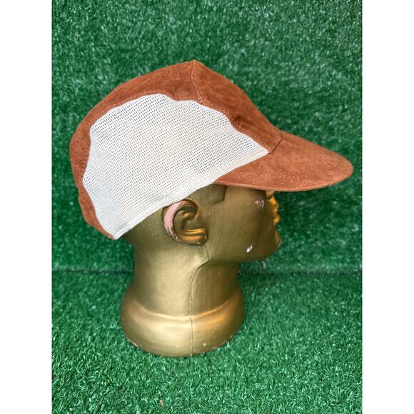 Borsalino Leather Hat 5 Panel Made In Italy Size Large Rare main image 5